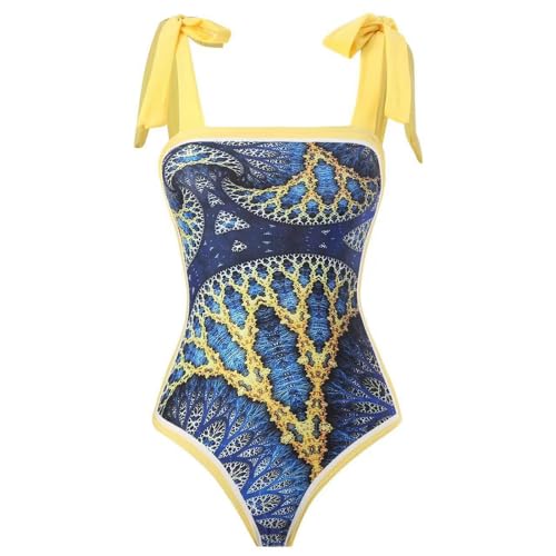 YIMAILD Badeanzug Einköpfiger Bikini-Bikini-Set Konservativer Bauchbedeckungskleid Chiffon Wrap Rock-pornografisch-2xl von YIMAILD
