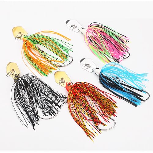 5 Stück 7g Chatterbait Kunstköder Set, Chatterbait Hecht Köder, Angeln Jig Spinner Set, Chatterbait Neuheit, Spinner Bait Shatter Bait, Für Barsch, Hecht, Forelle, Lachs Und Andere Raubfischköder (B) 5 Stück 7g Chatterbait Kunstköder Set, Chatterbait Hecht Köder, Angeln Jig Spinner Set, Chatterbait Neuheit, Spinner Bait Shatter Bait, Für Barsch, Hecht, Forelle, Lachs Und Andere Raubfischköder (B) von YIMINI