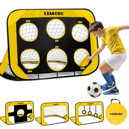 YIMORE Fussballtore für Garten Kinder, 4 Modi Pop Up Fussballtor Kinder Outdoor Indoor, Fussball Tor mit Tragetasche, Fußballtor Kinder Geschenk für Mädchen und Jungen ab 6–12 Jahren YIMORE Fussballtore für Garten Kinder, 4 Modi Pop Up Fussballtor Kinder Outdoor Indoor, Fussball Tor mit Tragetasche, Fußballtor Kinder Geschenk für Mädchen und Jungen ab 6–12 Jahren von YIMORE