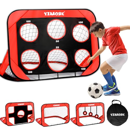 YIMORE Fussballtore mit Tragetasche, 4 Spielmodi Mini Fussballtor Kinder Outdoor Indoor… von YIMORE