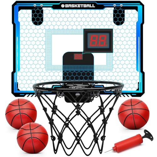 Yimore Mini Basketballkorb fürs Zimmer, Basketballkorb Indoor Wandmontage mit Elektronische Anzeigetafel und LED Licht, Basketballkorb Kinder Sport Spielzeug Outdoor Indoor Yimore Mini Basketballkorb fürs Zimmer, Basketballkorb Indoor Wandmontage mit Elektronische Anzeigetafel und LED Licht, Basketballkorb Kinder Sport Spielzeug Outdoor Indoor von YIMORE