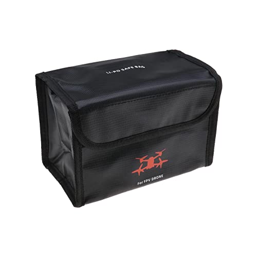 YINETTECH Drohne Akku Safe Tasche LiPo Akku Explosionsgeschützte Lagerung Schützende Feuerfeste Hülle Kompatibel mit FPV Combo für 3 Batterien Große Größe YINETTECH Drohne Akku Safe Tasche LiPo Akku Explosionsgeschützte Lagerung Schützende Feuerfeste Hülle Kompatibel mit FPV Combo für 3 Batterien Große Größe von YINETTECH