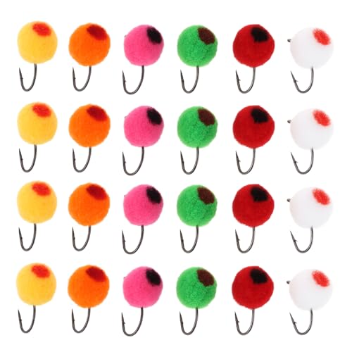 YINETTECH 24-teiliges Fliegenfischen-Fliegenset Insekten-Eier Schwimmender Köder Messingperlenkopf-Köder für Lachs Steelhead-Forelle 15 X 6,3 Mm Mehrfarbig YINETTECH 24-teiliges Fliegenfischen-Fliegenset Insekten-Eier Schwimmender Köder Messingperlenkopf-Köder für Lachs Steelhead-Forelle 15 X 6,3 Mm Mehrfarbig von YINETTECH