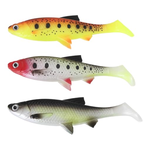 YINETTECH 3 Stück Gummifisch-Weichköder Simulation Weichköder Weichfisch Köder Weichfisch 15cm 36g für Süßwasser Seefischerei Bootsangeln YINETTECH 3 Stück Gummifisch-Weichköder Simulation Weichköder Weichfisch Köder Weichfisch 15cm 36g für Süßwasser Seefischerei Bootsangeln von YINETTECH
