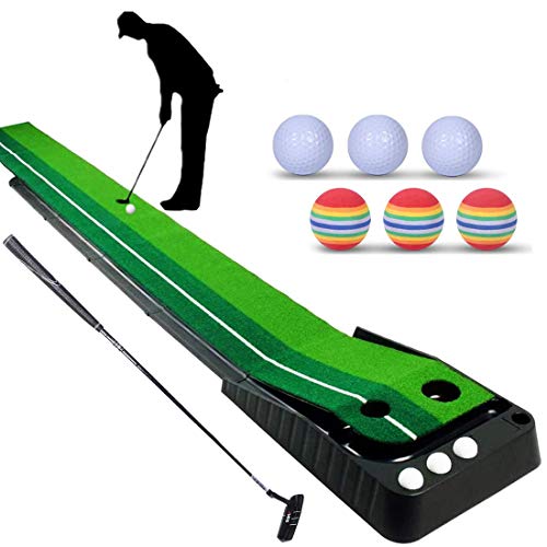 YINGJEE Golf Matte Puttingmatte mit professionelle tragbare Übungs,einhalten Golf Putter + 6 Golf Bälle Mini Golf Übungsmatte Putting Matte Green Golfübungsgeräte für zu Hause Büro Gym YINGJEE Golf Matte Puttingmatte mit professionelle tragbare Übungs,einhalten Golf Putter + 6 Golf Bälle Mini Golf Übungsmatte Putting Matte Green Golfübungsgeräte für zu Hause Büro Gym von YINGJEE