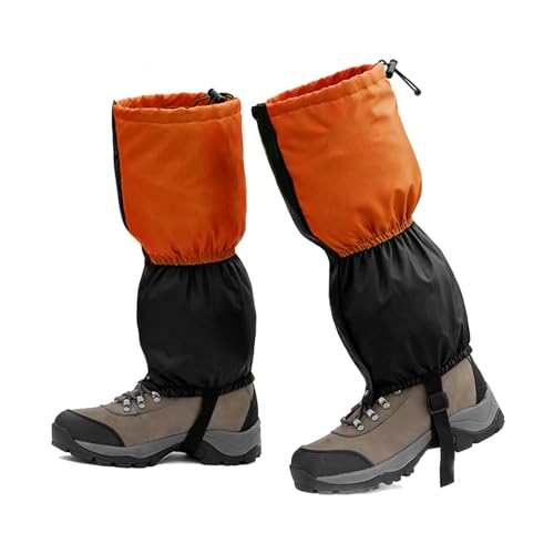 YINMAN Wandergamaschen, Atmungsaktive, Warme Schneedecke, Wüstenschuhüberzüge, for Skifahren In Den Bergen, Wandern, Klettern, Jagen(Orange,36cm) von YINMAN