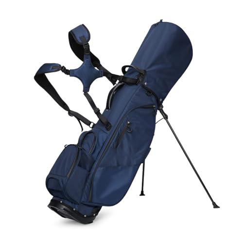 Golf-Standtasche mit 14-facher Unterteilung oben, Golftaschen for Männer und Frauen, wasserdichte Regenhaube, obere Unterteilungen, ergonomische Golfschlägertaschen(Blue) von YIORYO
