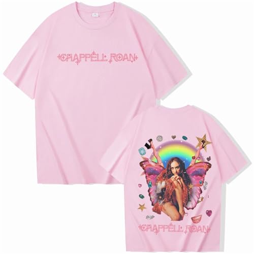 Chappell Roan Music T-Shirt Pink Pony Club Aufstieg Und Fall Eines Mittleren Westens Prinzessin T-Shirts Pink Pony Club T-Shirt Kurzärmeliges Unisex-Sweatshirt Mit Rundhalsausschnitt (Pink,XL) von YIOXYOU