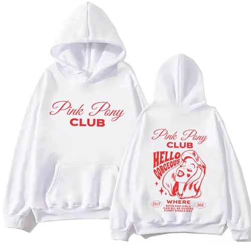 YIOXYOU Chappell Roan The Midwest Princess Tour Hoodie Harajuku Hip Hop Pullover Tops Sweatshirt Rundhalsausschnitt Baumwolle Oversized Langärmeliger Pullover Sweatshirt (White,3XL) von YIOXYOU