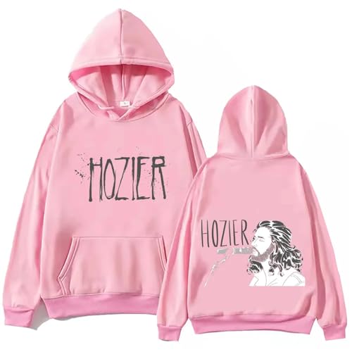 YIOXYOU Hozier Hoodie Tops Langarm Sweatshirt Musik Fans Geschenk Frühling Sommer Casual Unisex Pullover Hip-Hop Oversized Sweatshirt Baumwolle Unterhemd Mit Rundhalsausschnitt (Pink,XXL) von YIOXYOU