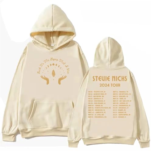 YIOXYOU Stevie Nicks Hoodie Harajuku Hip Hop Pullover Tops Sweatshirt Fans Geschenk Tops Super David Pullover Baumwolle Rundhalsausschnitt Casual Sweatshirt (Khaki,L) von YIOXYOU