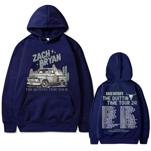 YIOXYOU Zach Bryan Hoodies Männer Frauen Hip Hop Oversized Sweatshirt Baumwolle Casual Hoodie Rundhalsausschnitt Pullover Langärmeliges Unterhemd Unisex Doppelseitiger Druck (Blue,4XL) von YIOXYOU