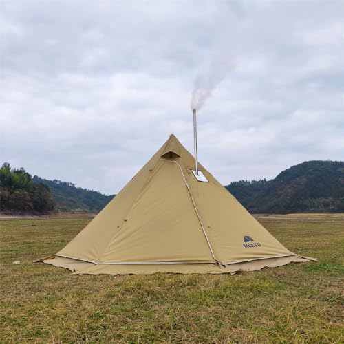 YIWENG Tipi-Warmzelt für 4–6 Personen mit Herd, Camping-Pyramide, Tipi-Zelt für Camping, Rucksackreisen, Wandern von YIWENG