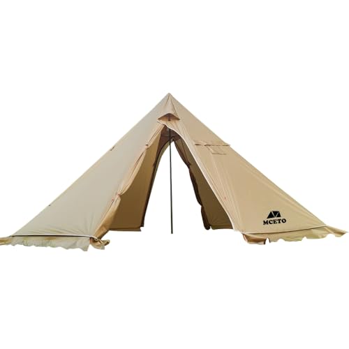 YIWENG Tipi-Warmzelt für 5–8 Personen mit Herd, Camping-Pyramide, Tipi-Zelt für Camping, Rucksackreisen, Wandern von YIWENG