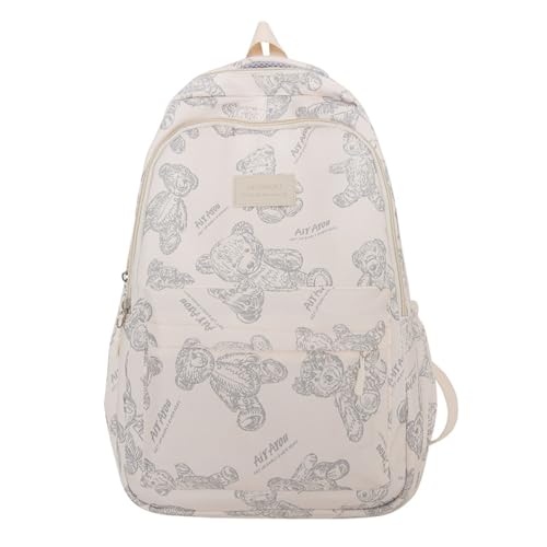 Damen Rucksack Schüler Schulrucksack Bären Aufdruck Nylon Tagesrucksäcke Mädchen Laptop Rucksack Reiserucksack von YIZITU