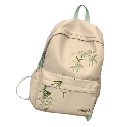 Rucksack Mit Großer Kapazität Unisex Reiserucksack Bambus Rucksack Schüler Schulrucksack Lässige Tagesrucksäcke Laptop Rucksack von YIZITU