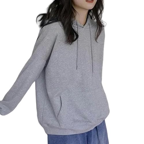 YJHLY Damen Hoodie Mode Frauen Damen Hoodies Outfits Casual Trainingsanzug Oversized Pullover Jacken Streetwear Sportswear Kleidung Mäntel-Gray-S von YJHLY