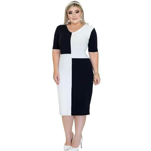 YJHLY Frauen Kleid Plus Size Women Kleider Für Sommer Schleiche Pass-C-4Xl von YJHLY