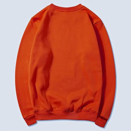 YJHLY Herren-Sweatshirt Lässige Sweatshirts Männer/Frauen Hoodies Pullover Streetwear Solid Hoodie Basic Hoodies-Orange-Us XXL von YJHLY