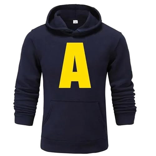 YJHLY Herren-Sweatshirt Modetrends Kaufen Unisexes Casual Sportswear, Hoodie Für Männer, Pullover Für Frauen-Navy Blue-XL von YJHLY