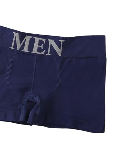 YJHLY Herrenunterwäsche Boxershorts 5 Pcs Männer High Elastic Plain Farbe Bequeme Boxer Slips Höschen Atmungsaktive Strumpfhose-5 Articles Navy Blue-One Size(50-80 Kg)-5 Pieces von YJHLY