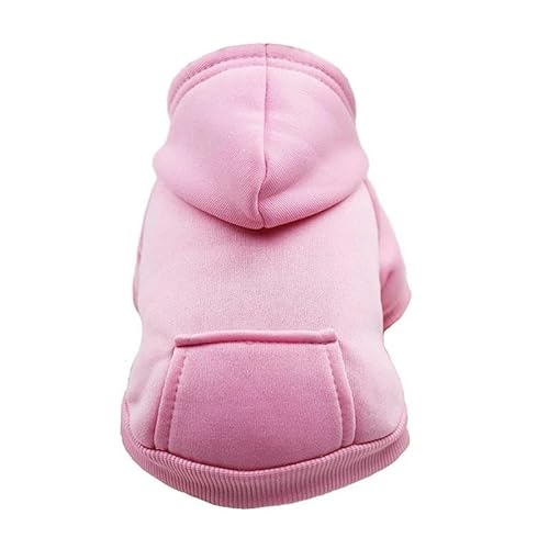 YJHLY Hundekleidung Fleece Haustier Kleidung Hund Warme Weste Winter Hoodie Pullover Mantel Kostüme Für Kleine Mittlere Haustier Welpen Shirt Jacke Kleidung-Pink-XL von YJHLY