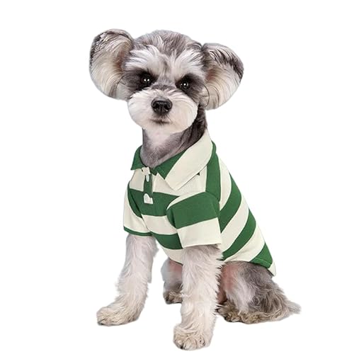 YJHLY Hundekleidung Haustier Hund Polo Shirt Sommer Hund Kleidung Freizeitkleidung Für Kleine Große Hunde Katzen T-Shirt Chihuahua Mops Kostüme Shirts-Green-XL von YJHLY