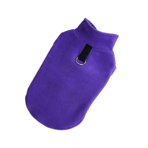 YJHLY Hundekleidung Warme Kleine Hundekleidung Weiche Fleece Katze Hunde Kleidung Haustier Welpe Winter Weste Kostüm Für Kleine Mittlere Hundekatzen-323 Purple-2Xl von YJHLY