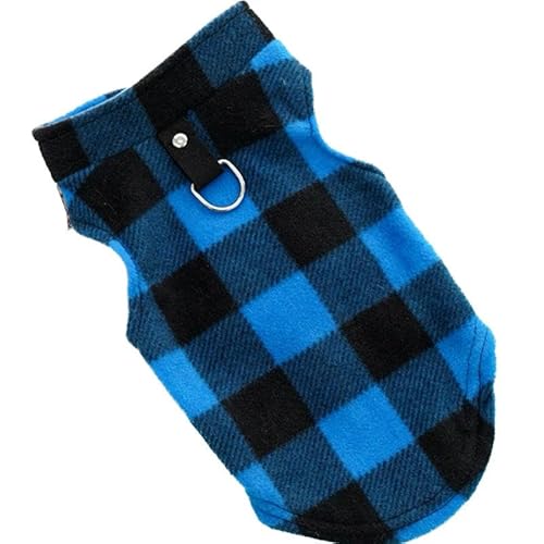 YJHLY Hundekleidung Weiche Fleece Hundekleidung Für Kleine Mittlere Hunde Katzen Weste Herbst Winter Welpen Jacke Bulldogge Chihuahua Outfits Haustier Kostüme-Blue-XL von YJHLY