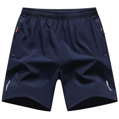 YJHLY Kurze Hosen Herren Sport Shorts Männer Bequeme Elastische Taille Kleidung Männliche Atmungsaktive Kurze Hosen-Blue-L for 170Cm 55Kg von YJHLY