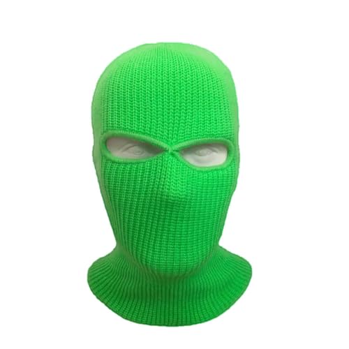 YJHLY Mütze Frauen Männer Motorrad Helm Motorrad Winter Strickmütze Ski Hut Hut Balaclava Hood-Fluorescent Green von YJHLY