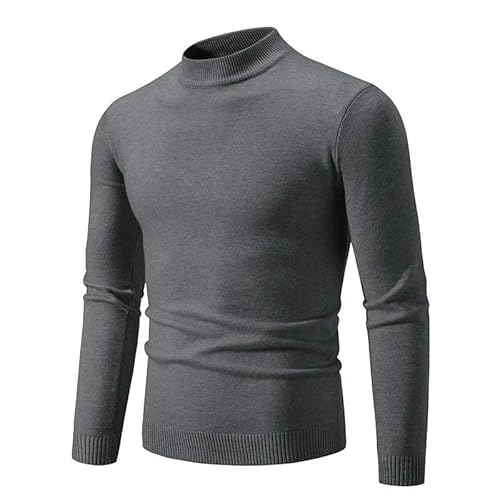 YJHLY Pullover Herren Sweatwear Herren Halbhal-Dark Gray-XL von YJHLY