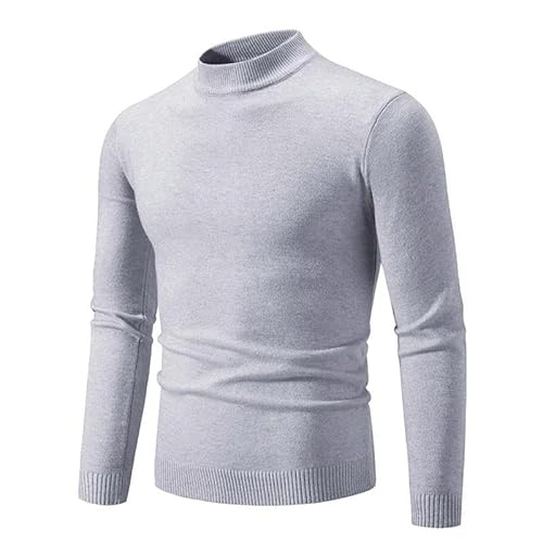 YJHLY Pullover Herren Sweatwear Herren Halbhal-Light Gray-L von YJHLY