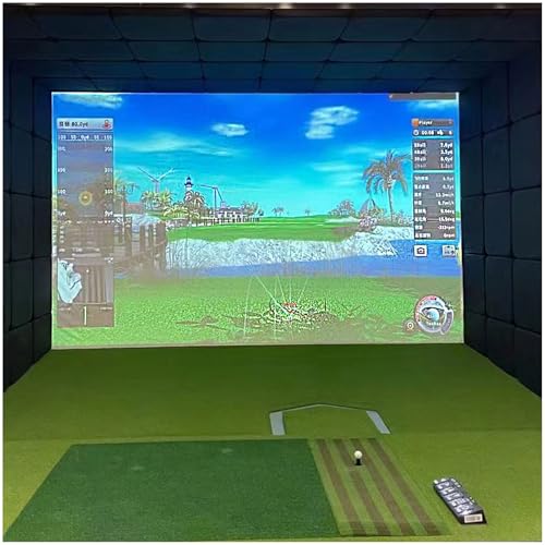 Golfsimulator-Aufprallschirm, übergroßer Golf-Targe-Projektionsschirm für den Innenbereich für das Golftraining, Vorhang für Golfübungen (Größe: 3 x 4 m/9,84 x 13,12 ft) von YJKKZQLB