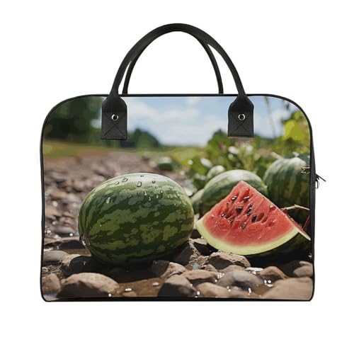 Reisetasche, Wassermelone auf dem Boden, bedruckt, Yoga-Tragetasche, Turnbeutel, Wochenender, Übernachtungstasche für Reisen, Strand, Fitness, Yoga, Schwimmen, Stil, Einheitsgröße, Stil:, von YJWANDL