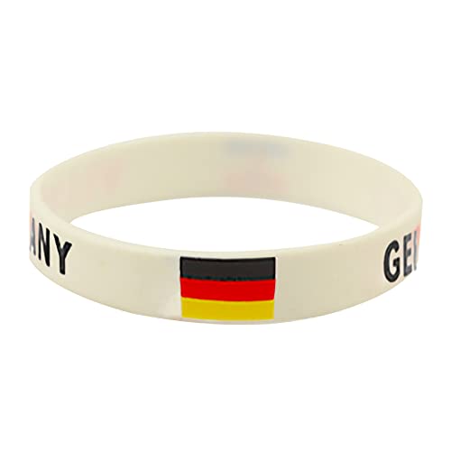 YJZQ Silikon Armband WM Deutschland Flagge Gummi Armband Sets Deutschland Fußballfan Armband für Fussball Sport-Turniere Welt-Events von YJZQ