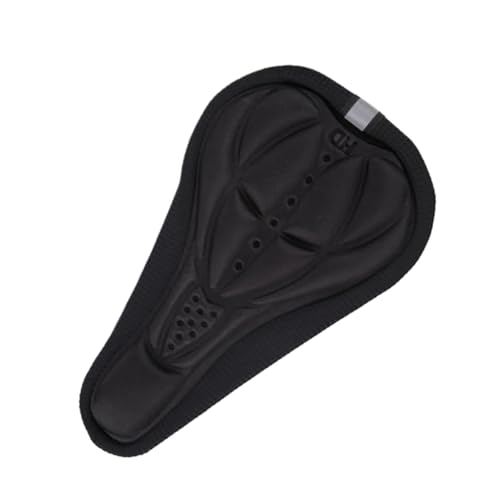 Mountainbike Radfahren Verdickt Extra Komfort Ultra Weiche Silikon 3D Gel Pad Kissen Abdeckung Fahrrad Sattel Sitz 4 Farben(Black) von YKAIG