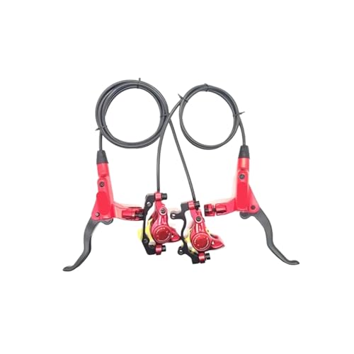 YKAIG Fahrradbremse Mountainbike Hydraulische Scheibenbremse Set Klemme Kompatibel mit MT200 MT315 MT615 M365 M395(Red a Pair) von YKAIG