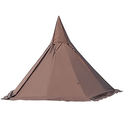 Gazebo mit Seitenwänden，. 4-Jahreszeiten-Tipi-Zelte for 3–4 Personen, Familien-Tipi, beheizter Unterschlupf for Camping, Rucksackreisen, Jagd, Angeln, Winddicht(Brown,430X260CM) von YKMYXZ