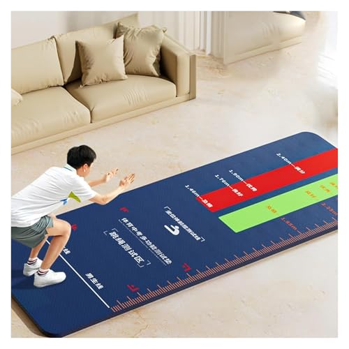 Sport-Yoga-Matte，. Weiche Gummi-Springseil-Ausrüstungsunterlage for Yoga/Dehnübungen, langlebige Trainingsmatte for stehende Weitsprünge, Messbrett for das Heim-Fitnessstudio(Adults (320 x 90 cm)) von YKMYXZ