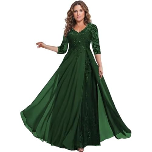 YKSEND Abendkleid Elegant Damen Cocktailkleide Ladies Evening Dress Ballkleid Aus Chiffon mit Spitzenausschnitt,F,US4 von YKSEND