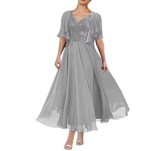 YKSEND Abendkleid Elegant Damen Cocktailkleide Ladies Evening Dress Formelles Abendkleid Aus Spitze mit Taschen,T,US20W von YKSEND