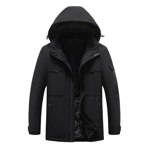 YKSEND Beheizbare Jacke Heated Jacket für Herren Dicke Warme Winddichte Jacke für Kaltes Wetter,A,3XL von YKSEND