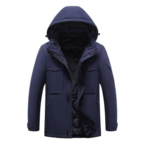 YKSEND Beheizbare Jacke Heated Jacket für Herren Dicke Warme Winddichte Jacke für Kaltes Wetter,B,4XL von YKSEND