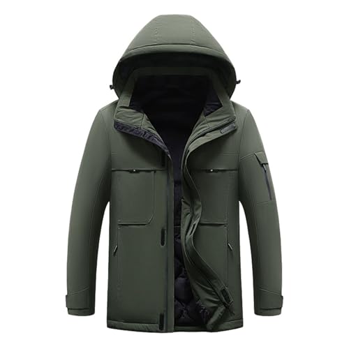 YKSEND Beheizbare Jacke Heated Jacket für Herren Dicke Warme Winddichte Jacke für Kaltes Wetter,C,S von YKSEND