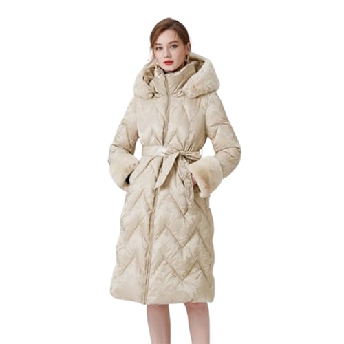 YKSEND Damen Long in Daunenjacke Hooded Jacket Winter Puffer Coats Blockieren Sie Effektiv Das Eindringen Von Kaltem Wind,A,L von YKSEND