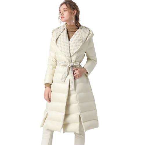 YKSEND Damens Long in Daunenjacke Hooded Jacket Winter Puffer Coats Bleiben Sie in Der Kalten Jahreszeit Warm und Stilvoll (ohne Unterwäsche),B,XL von YKSEND