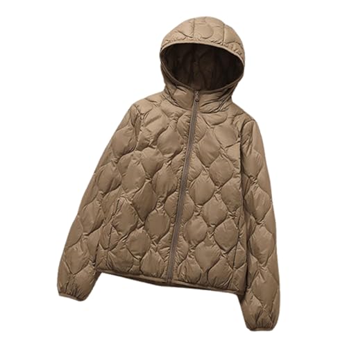 YKSEND Daunenjacke mit Damens Hooded Cropped Jacket Winter Puffer Coats Leichte Langärmelige Casual-Fashion-Jacke für Herbst und Winter,A4,XXL von YKSEND