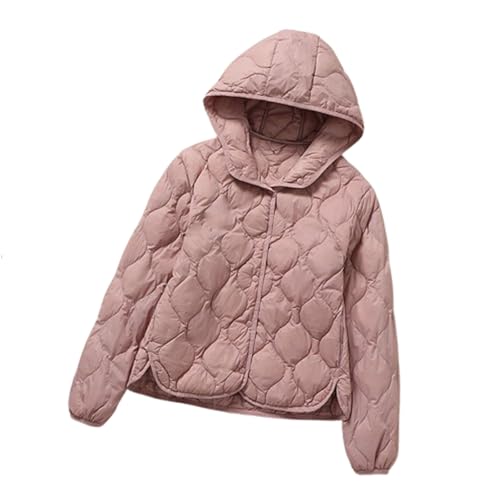 YKSEND Daunenjacke mit Damens Hooded Cropped Jacket Winter Puffer Coats Leichte Langärmelige Casual-Fashion-Jacke für Herbst und Winter,B5,3XL von YKSEND