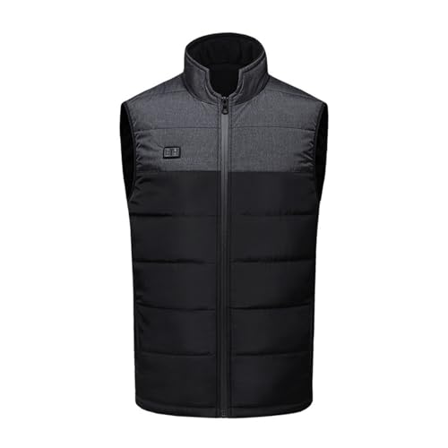 YKSEND Elektrisch Beheizte Weste für Männer und Frauen Beheizbare Gilet Modische Warme Weste Geeignet für Outdoor Sport und Den Alltag,B,4XL von YKSEND